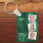 Emerald Green 3 Foto Beerdigung Gedenkgebet Schlüsselanhänger (Vorderseite)