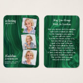 Emerald Green 3 Foto Gedenkkarte (Vorne & Hinten)