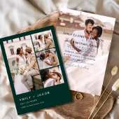 Emerald Green 5 Foto Moderne Elegante Hochzeit Einladung