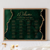 Emerald Green Agate Alphabetische Hochzeitssitze Poster