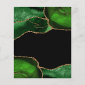 Emerald Green Agate Budget Wedding (Rückseite)