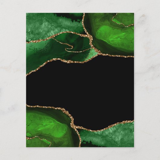 Emerald Green Agate Budget Wedding (Rückseite)