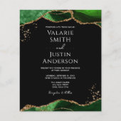 Emerald Green Agate Budget Wedding (Vorderseite)