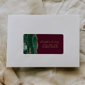 Emerald Green Agate Burgundy Rücksendeadresse