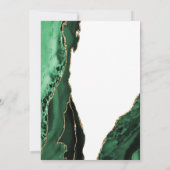 Emerald Green Agate Gold 80. Geburtstag Einladung (Rückseite)