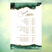 Emerald Green Agate im Menü "White Services" Fensteraufkleber (Blatt 3)