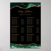 Emerald Green Agate Price List Poster (Vorne)
