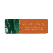Emerald Green Agate Rust Wedeladresse (Vorne)