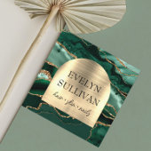 Emerald Green Age Imitat-Folienkarte Quadratische Visitenkarte