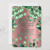 Emerald green and gold floral wedding invitation,  save the date (Vorderseite)