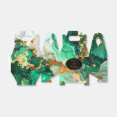 Emerald Green and Gold Marble Agate Birthday Party Geschenkschachtel (Ungefaltet)