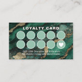 Emerald Green and Gold Marble Script    Treuekarte (Rückseite)