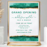 Emerald Green and Gold Watercolor Business<br><div class="desc">Emerald Green und Gold Watercolor Business Flyer. Elegantes smaragdgrünes und goldfarbenes geometrisches handgeschriebenes Schriftbild Kalligraphie Drehbuch berufliches Business Design. Perfekt für Make-ups,  Haarstylisten,  Kosmetologen und mehr!</div>