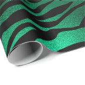 Emerald Green Animal Print Geschenkpapier (Rolleneckpunkt)