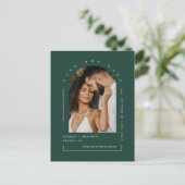Emerald Green Arch Foto QR Code Rette unser Datum Postkarte (Stehend Vorderseite)