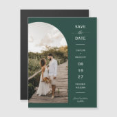 Emerald Green Arch Save the Date Magnetkarte (Vorne/Hinten)