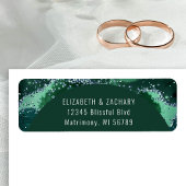 Emerald Green Arch Wedding Return Address Label