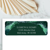Emerald Green Arch Wedding Return Address Label