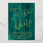 Emerald Green Art Probe Dinner bevor wir Folieneinladung (Vorderseite)