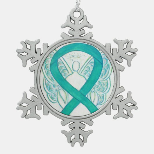 Emerald Green Awareness Ribbon Angel Ornament (Vorderseite)
