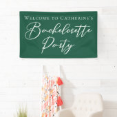 Emerald Green Bachelorette Party Personalized Banner (Insitu)