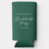 Emerald Green Bachelorette Party Personalized Selters Dosenkühler (Rückseite)