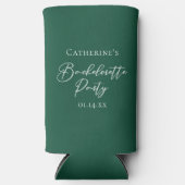 Emerald Green Bachelorette Party Personalized Selters Dosenkühler (Vorderseite)