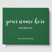 Emerald Green Bar Mitzvah Gästebuch (Vorderseite)