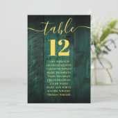 Emerald Green Barn Wood Tischnummer Seekarte (Stehend Vorderseite)