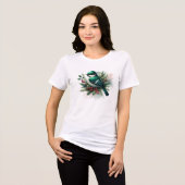 Emerald Green Birds and Boughs Tri-Blend Shirt (Vorderseite voll)