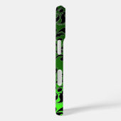 EMERALD GREEN BLACK DAMASK GEM MONOGRAM Floral Case-Mate iPhone Hülle (Rückseite / Rechts)