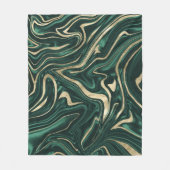 Emerald Green Black Gold Marble #1 #decor #art Fleecedecke (Vorderseite)