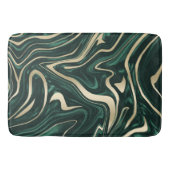 Emerald Green Black Gold Marmor #3 (Imitate Foil) Badematte (Vorderseite)