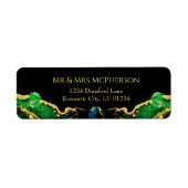 Emerald Green Black Gold Rücksendeadresse (Vorne)