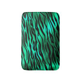 Emerald Green Black Tiger Stripes Wilde Tiere Badematte (Vorderseite Vertikal)
