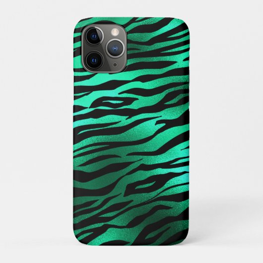 Emerald Green Black Tiger Stripes Wilde Tiere Case-Mate iPhone Hülle (Rückseite)