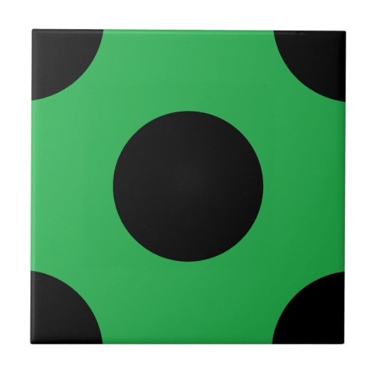 Emerald Green & Black Wall Decor | Minimaler Platz Fliese (Vorderseite)