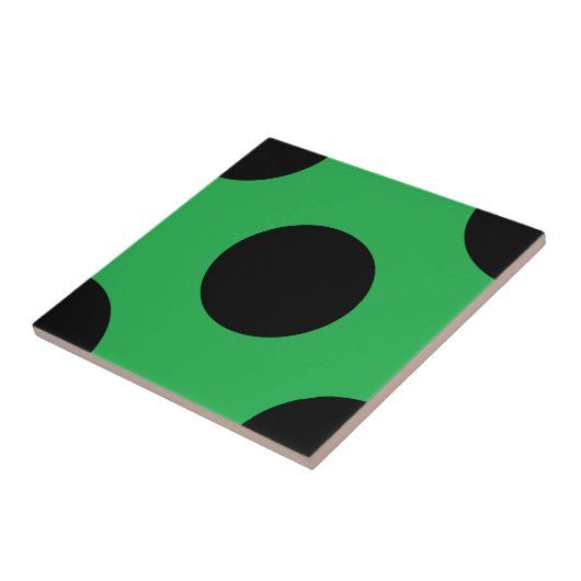 Emerald Green & Black Wall Decor | Minimaler Platz Fliese (Seite)