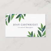 Emerald Green Blätter - Therapeut Visitenkarte (Vorderseite)