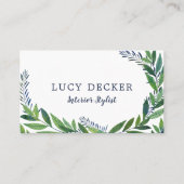 Emerald Green Blätter Visitenkarte (Vorderseite)