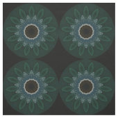 Emerald Green Blue Gold Moderne Blume Stoff (Muster)