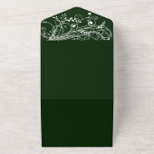 Emerald Green Blüh Wedding All In One Einladung (Außenbereich)