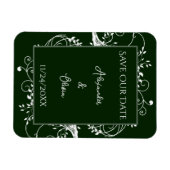 Emerald Green Blühe das Datumsfenster speichern Magnet (Horizontal)