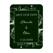 Emerald Green Blühe das Datumsfenster speichern Magnet (Vertikal)