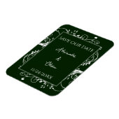 Emerald Green Blühe das Datumsfenster speichern Magnet (Linke Seite)