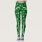 Emerald Green Blume Power Legging Leggings (Vorderseite)