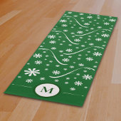 Emerald Green Blume Power Monogram Yogmata Yogamatte