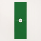 Emerald Green Blume Power Monogram Yogmata Yogamatte (Rückseite)