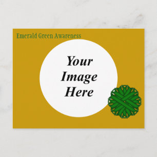 Emerald Green Blume Ribbon Template von K Yoncich Postkarte