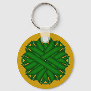 Emerald Green Blume Ribbon von Kenneth Yoncich Schlüsselanhänger